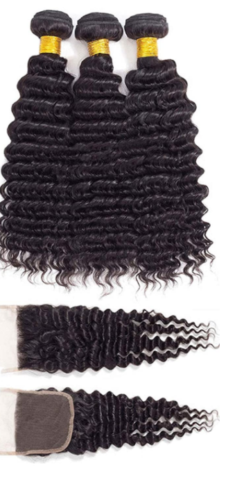 3 Bundles Deep Wave with Closure